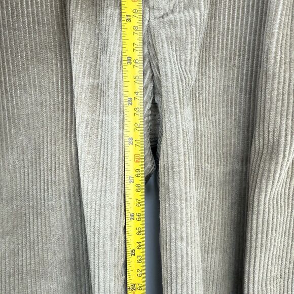 Paul Frederick Mens Pants Brown Corduroy Straight Cuffed Pleat Size 35x32 - Picture 11 of 13